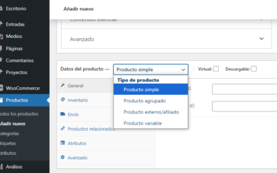 Tipos de Productos en WooCommerce